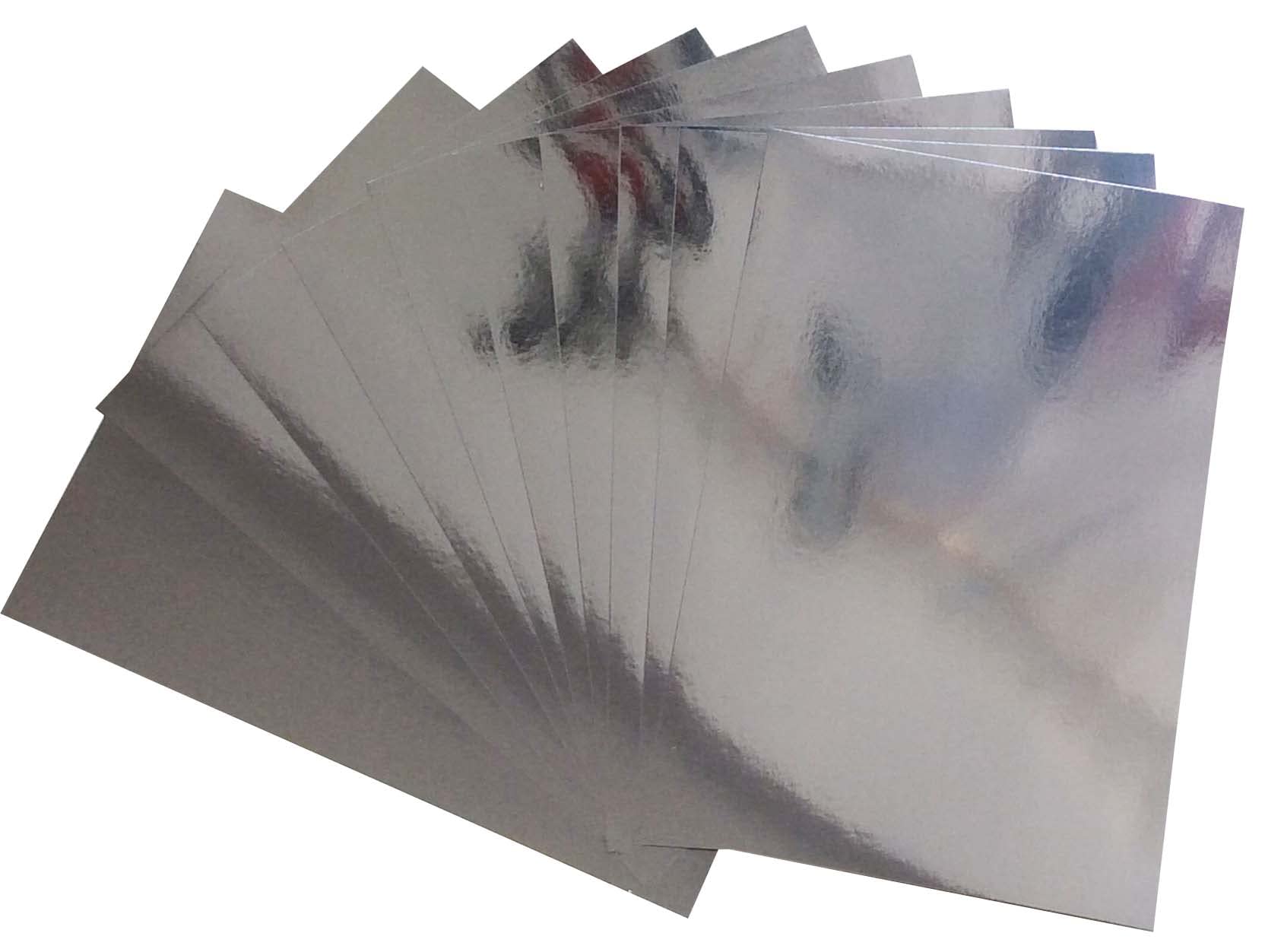 Premium Mirror Foil Board - 10 Sheets Sparkling Assorted Colors Reflective Cardstock, 12