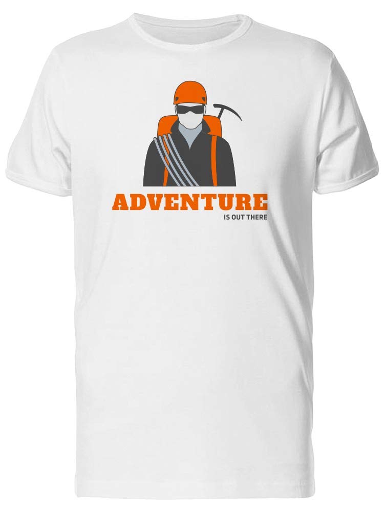Men's Climber Graphic T-Shirt with Sunglasses Logo - Comfortable Casual Wear for Hiking, Outdoor Adventures & Street Style