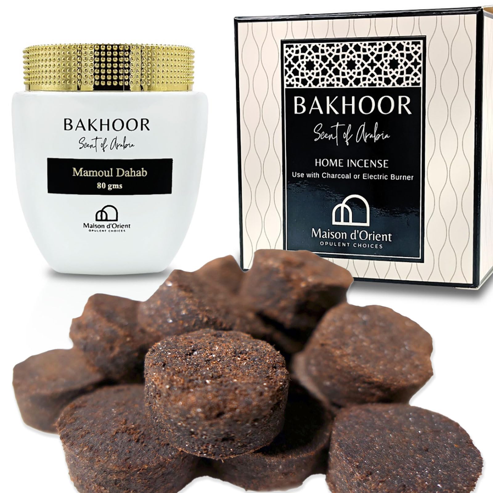 Premium Mamoul Gharam 80g Oud Incense Perfume - Pressed Resin Disks for Bakhoor Burner | Aromatic Oud Scent for Meditation, Stress Relief & Home Decor | Perfect for Arabic Incense Ceremonies & Relaxation Rituals
