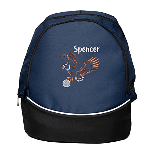 Custom Embroidered Golf Backpack with Eagle & Golf Ball Design - Durable Golf Bag for Men & Women - Perfect Golf Gift & Tournament Accessory (Great for Driving Range, Country Club & Travel)