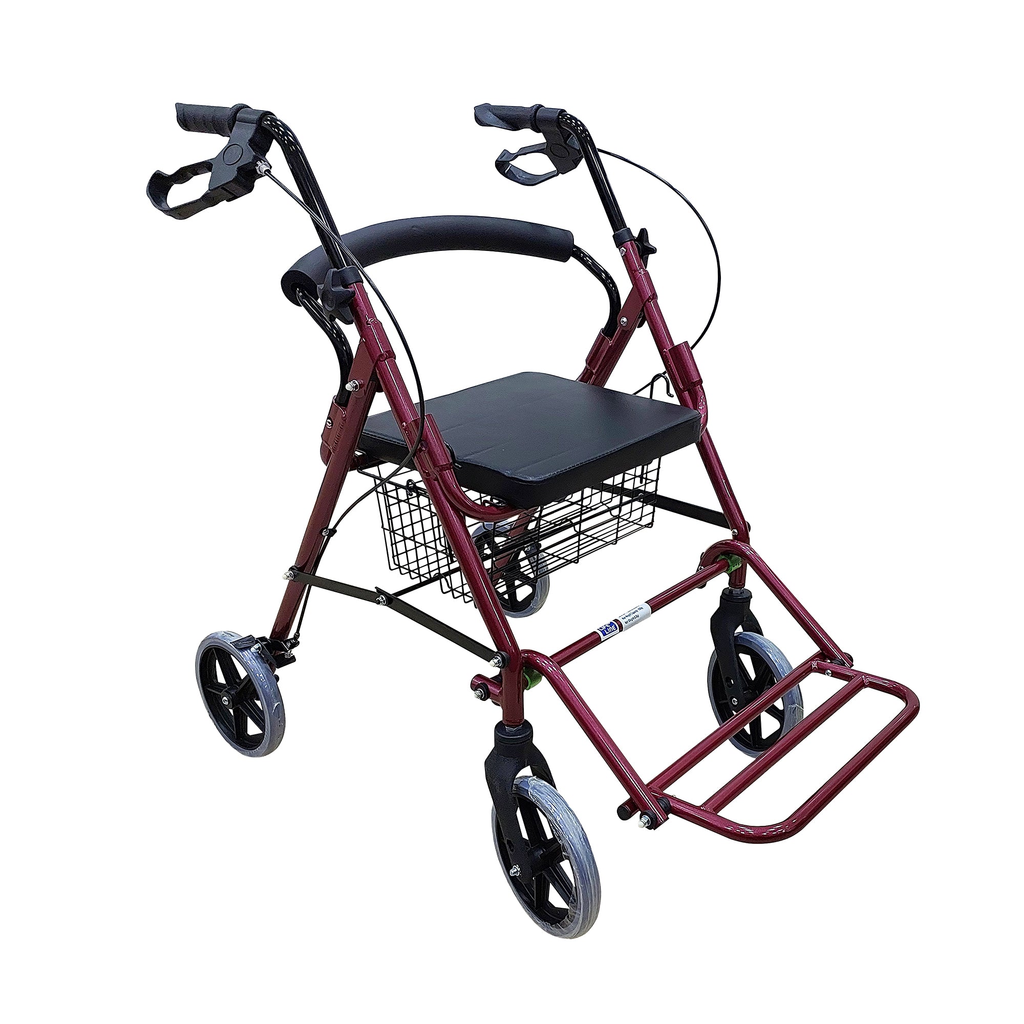 2 in 1 Lightweight Rollator Walker with Seat - Foldable Mobility Aid for Seniors & Adults - Perfect for Indoor & Outdoor Use, Shopping, Travel & Recovery