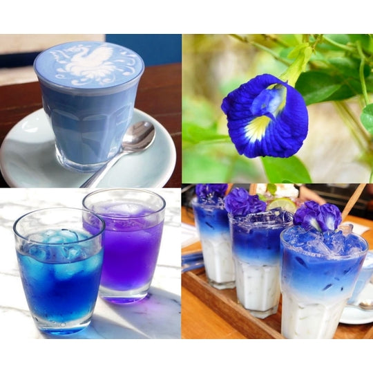 Organic Butterfly Pea Flower (Clitoria Ternatea) - Natural Blue Tea, Herbal Tea, Food Coloring - Perfect for Baking, Cocktails, Detox Drinks & DIY Beauty Recipes