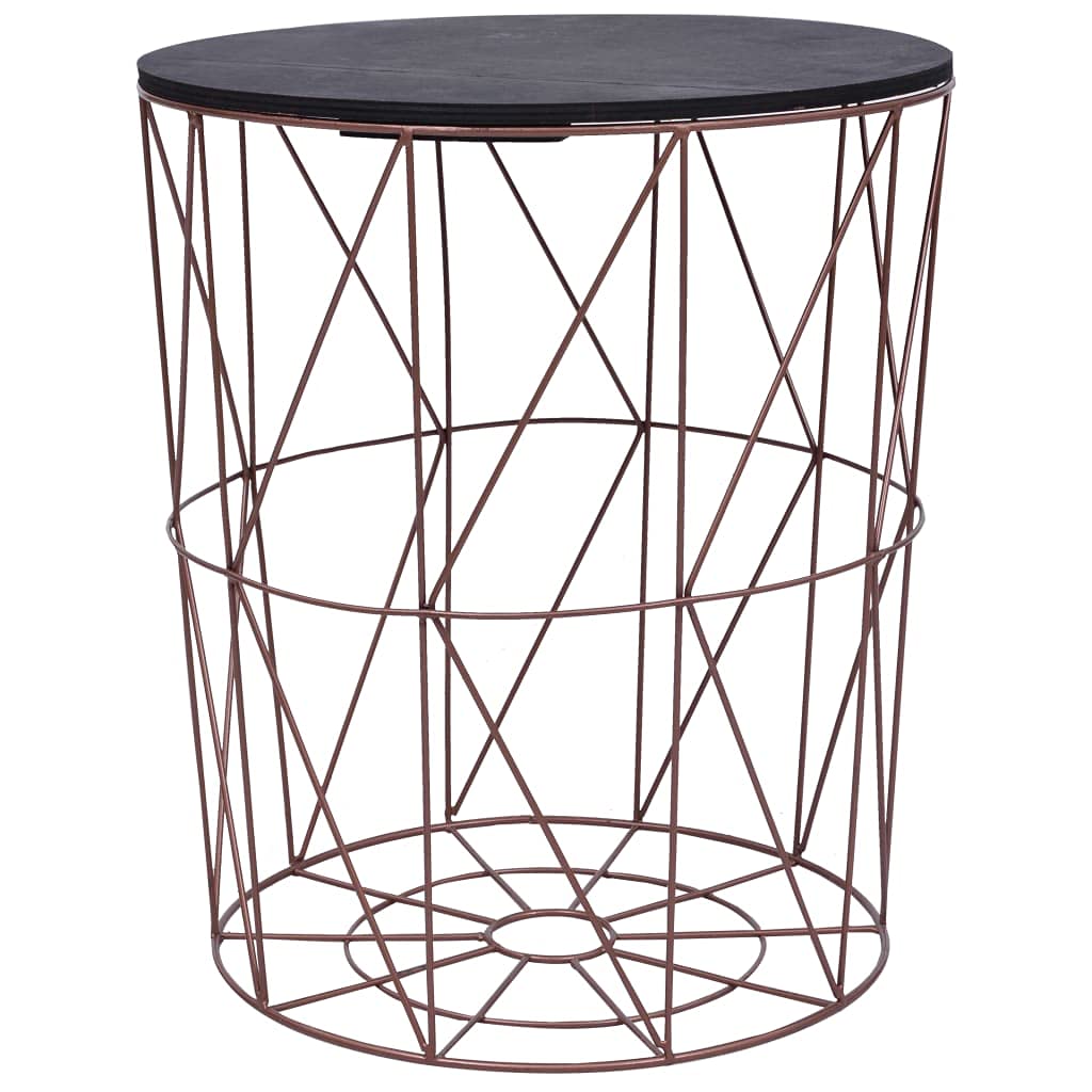 Modern Coffee Table Set of 3 - Round Copper Accent Tables for Living Room, Bedroom & Office - Center Table or Side Table for Sofa - Fast Shipping - Perfect for Small Spaces, Home Decor & Coffee Table Books Display