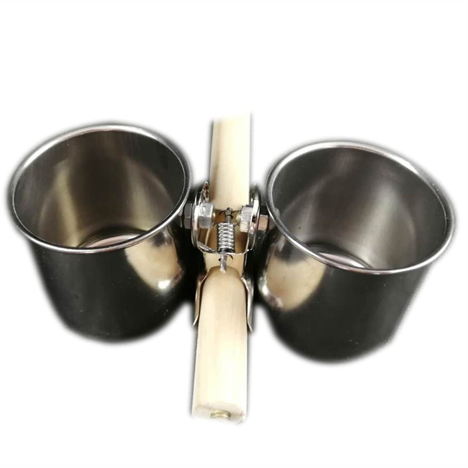 Stainless Steel Bird Water Feeder & Food Bowl for Cage - Hanging Parrot Dish with Clamp for Pet Birds, Parakeets, Cockatiels | Perfect for Bird Cages, Coops & Play Stands - Durable & Easy-Clean Bird Feeder for Daily Feeding & Playtime