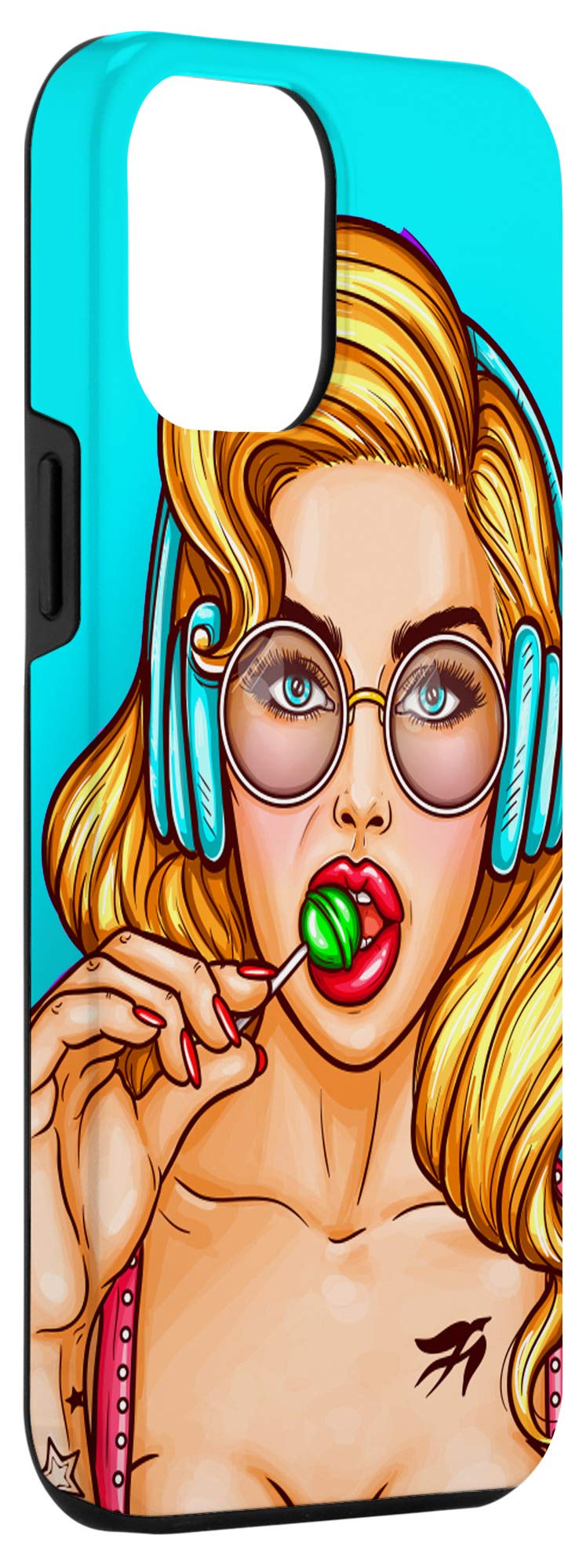 iPhone 12 Pro Max Kawaii Cute Blonde Girl with Lollipop Candy Case - Trendy Protective Phone Cover for Women & Teens - Perfect for School, Work & Everyday Use