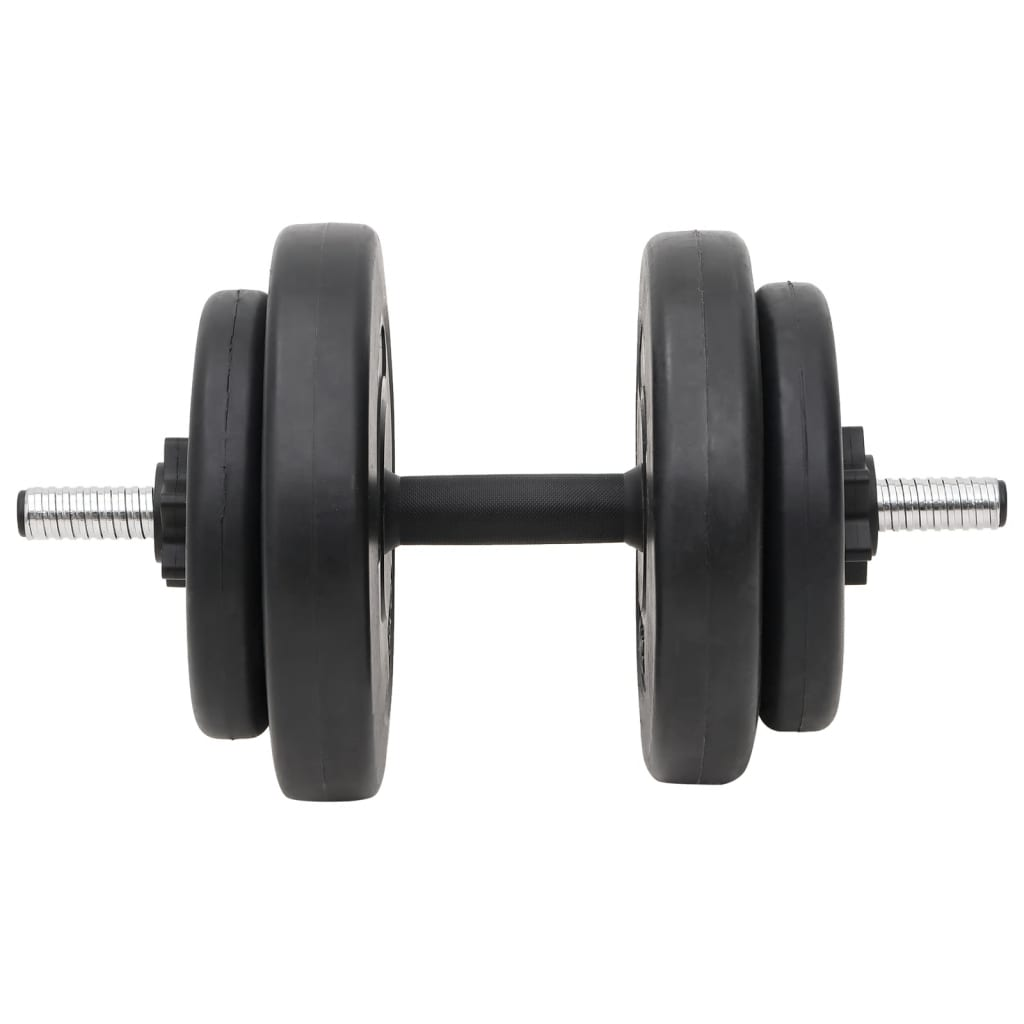 vidaXL Adjustable Curl Barbell and Dumbbell Set with 60kg Weight Plates - Home Gym Strength Training Equipment for Arms, Shoulders & Back Workouts