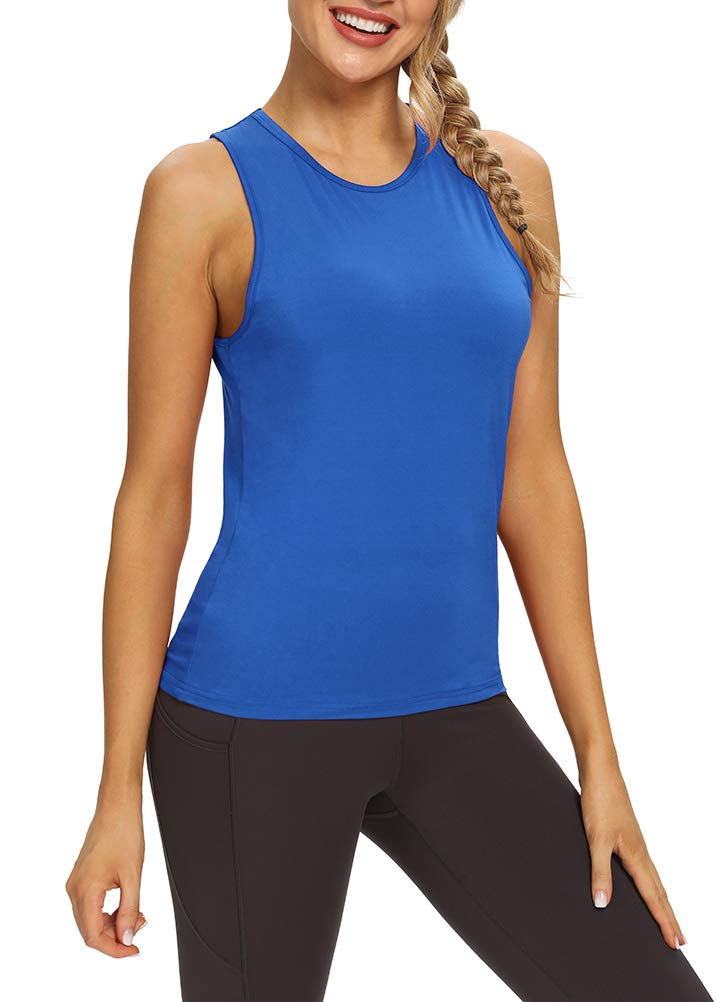 Mippo Women's Open Back Yoga Tank Top - Breathable Workout Shirt for Gym, Running & Yoga - Athletic Fitness Apparel for Women