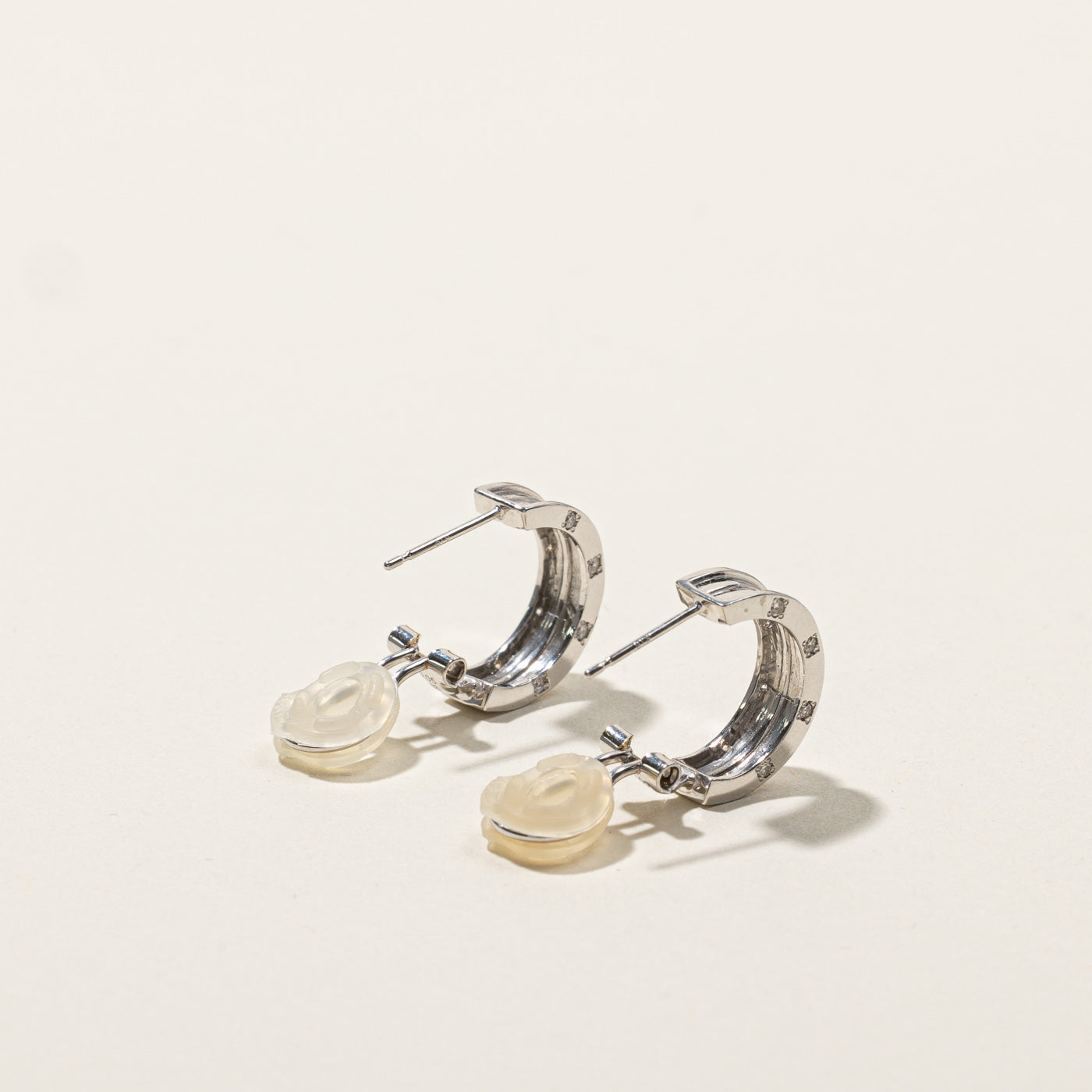 0.10ctw Flush Set Diamond Huggie Hoop Earrings for Women - Minimalist Everyday Luxury Jewelry Gift for Her | Perfect for Work, Date Night & Special Occasions