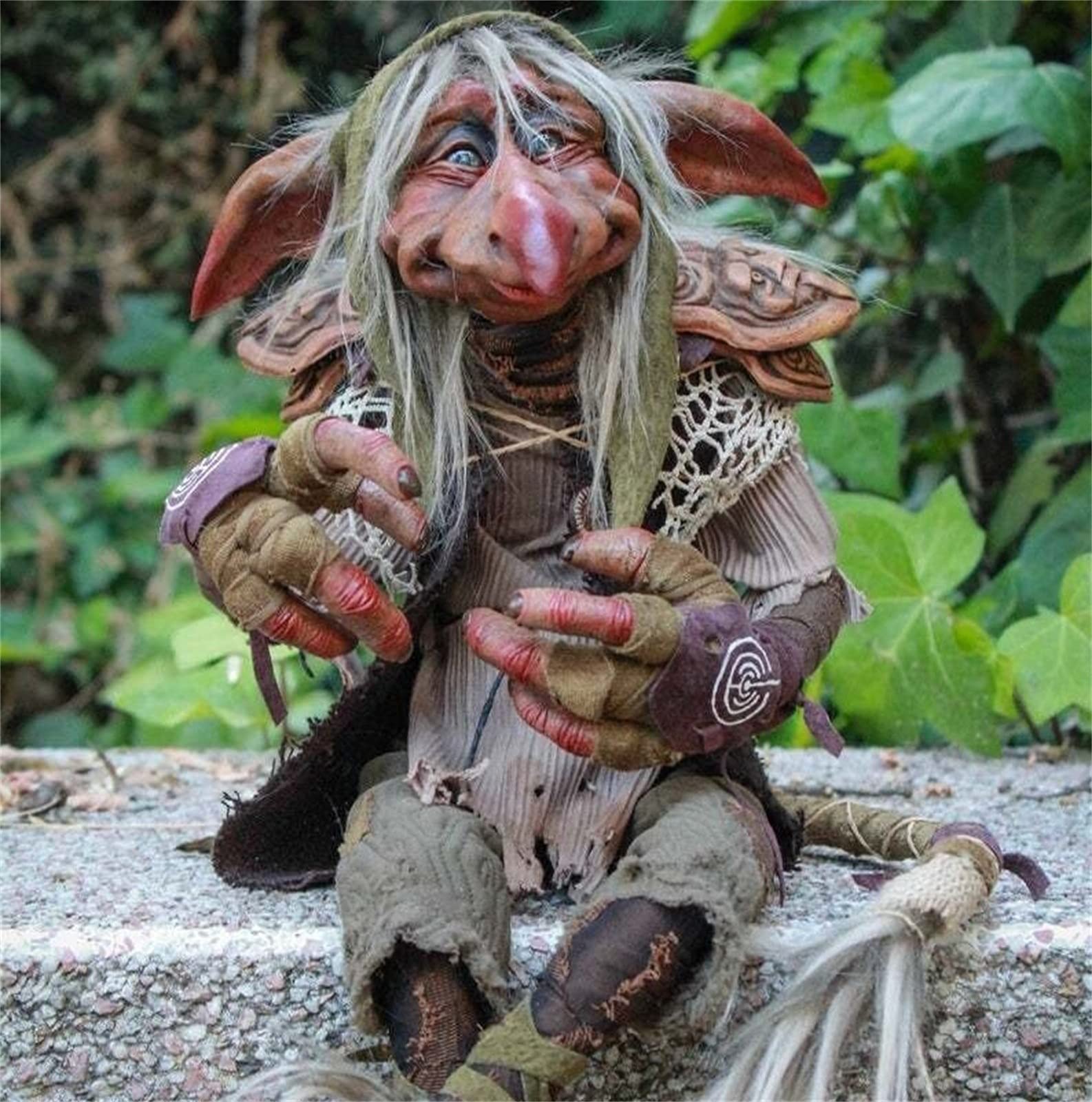 Vintage Gothic Goblin Garden Statue - Outdoor Halloween Decor for Yard, Lawn & Indoor Home - Large Halloween Sculpture for Spooky Garden & Patio Decorations