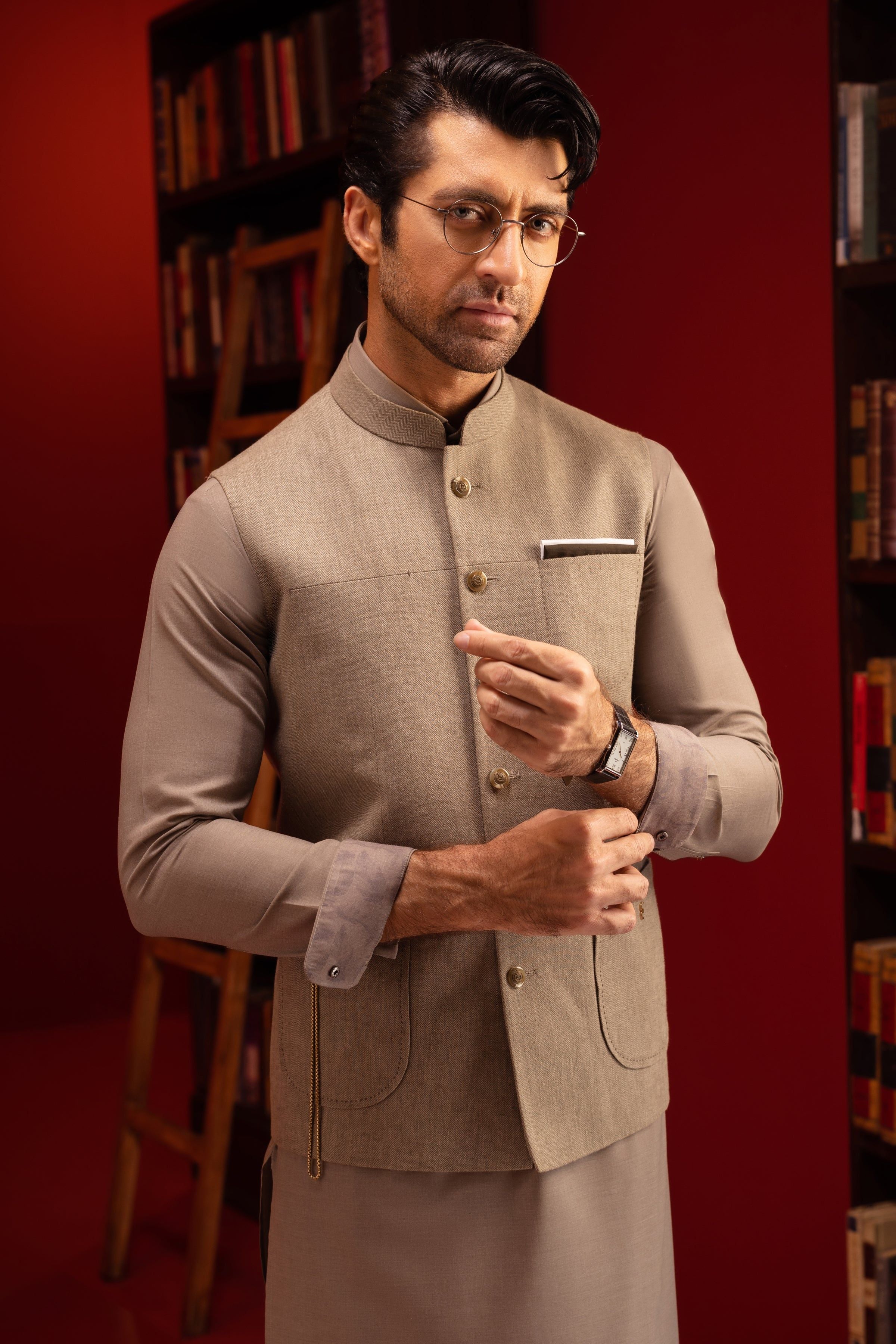 Stylish Blended Brown Shalwar Kameez for Men & Women - Premium Cotton Mix Ethnic Outfit - Perfect for Cast & Crew, Weddings & Cultural Events