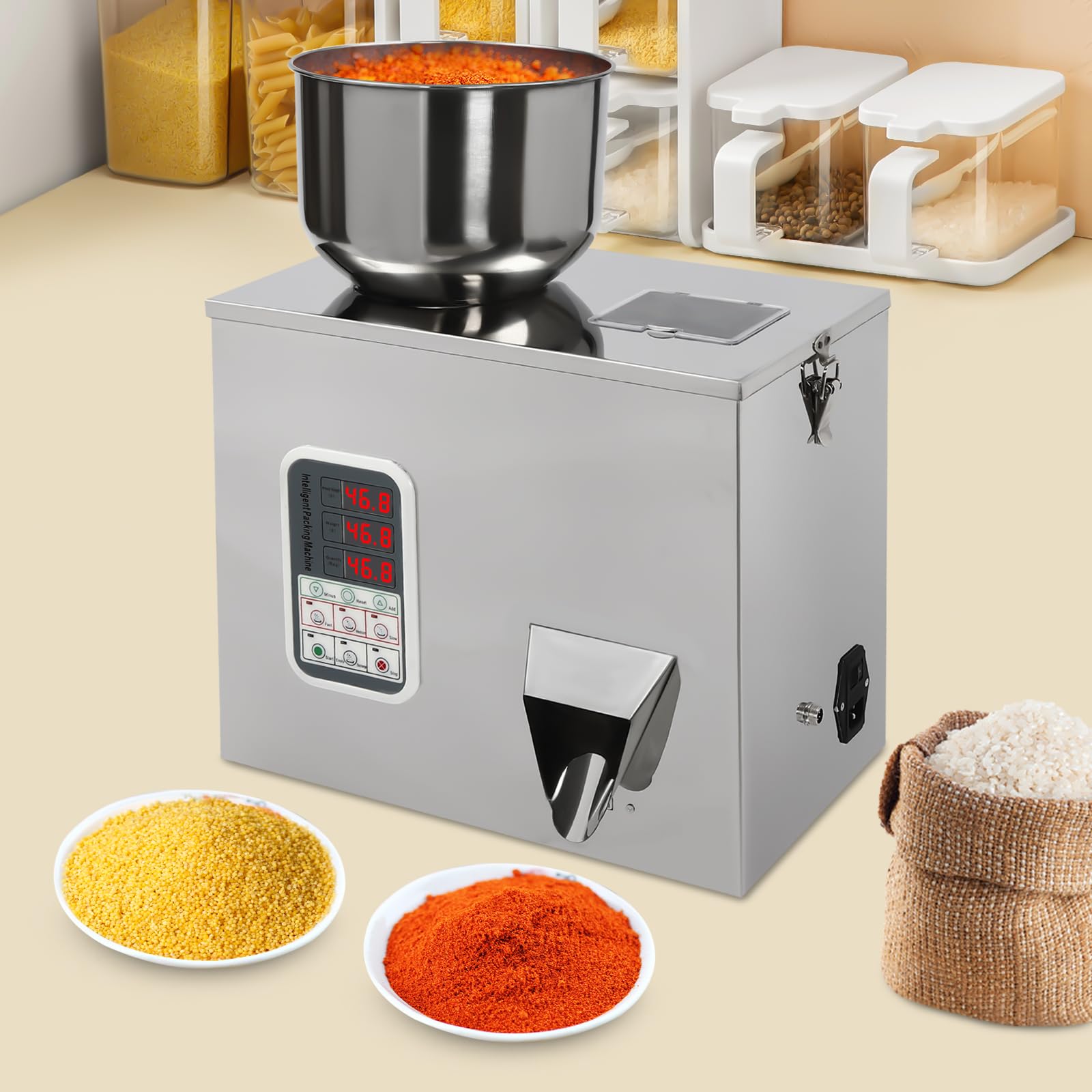 Automatic Powder Filling Machine 1-100g | Precision Powder & Granule Dispenser for Bottles & Bags | Perfect for Beans, Seeds, Grains, Tea & Granular Products | Ideal for Home, Commercial & Industrial Packaging