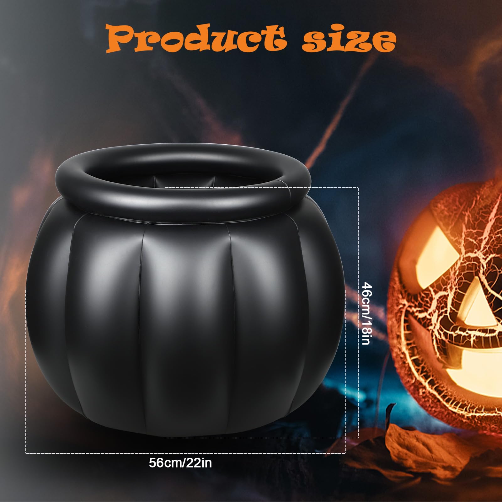 Halloween Inflatable Cooler - 22x18 Inch Witch Cauldron Ice Bucket for Drinks, Large Portable Party Cooler for Halloween Celebrations, Travel & Outdoor Gatherings - Perfect for Halloween Parties, BBQs, Camping & Beach Trips