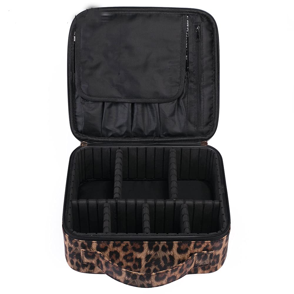 Professional Travel Makeup Train Case with Adjustable Compartments - Cosmetic Organizer Bag for Women | Makeup Brush, Toiletry & Jewelry Storage | Perfect for Travel, Salon Professionals & Home Organization