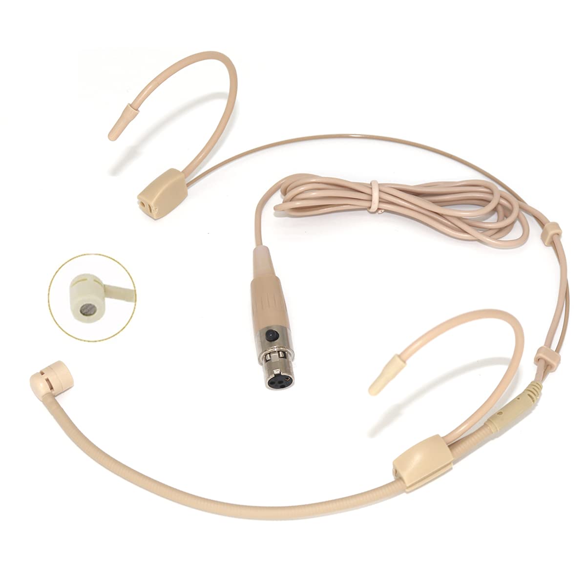 Professional Over-Ear Headset Microphone with Cardioid Condenser - Compatible with Shure Wireless System (4-Pin XLR TA4F Plug) - Ideal for Live Performances, Public Speaking & Broadcast Studios
