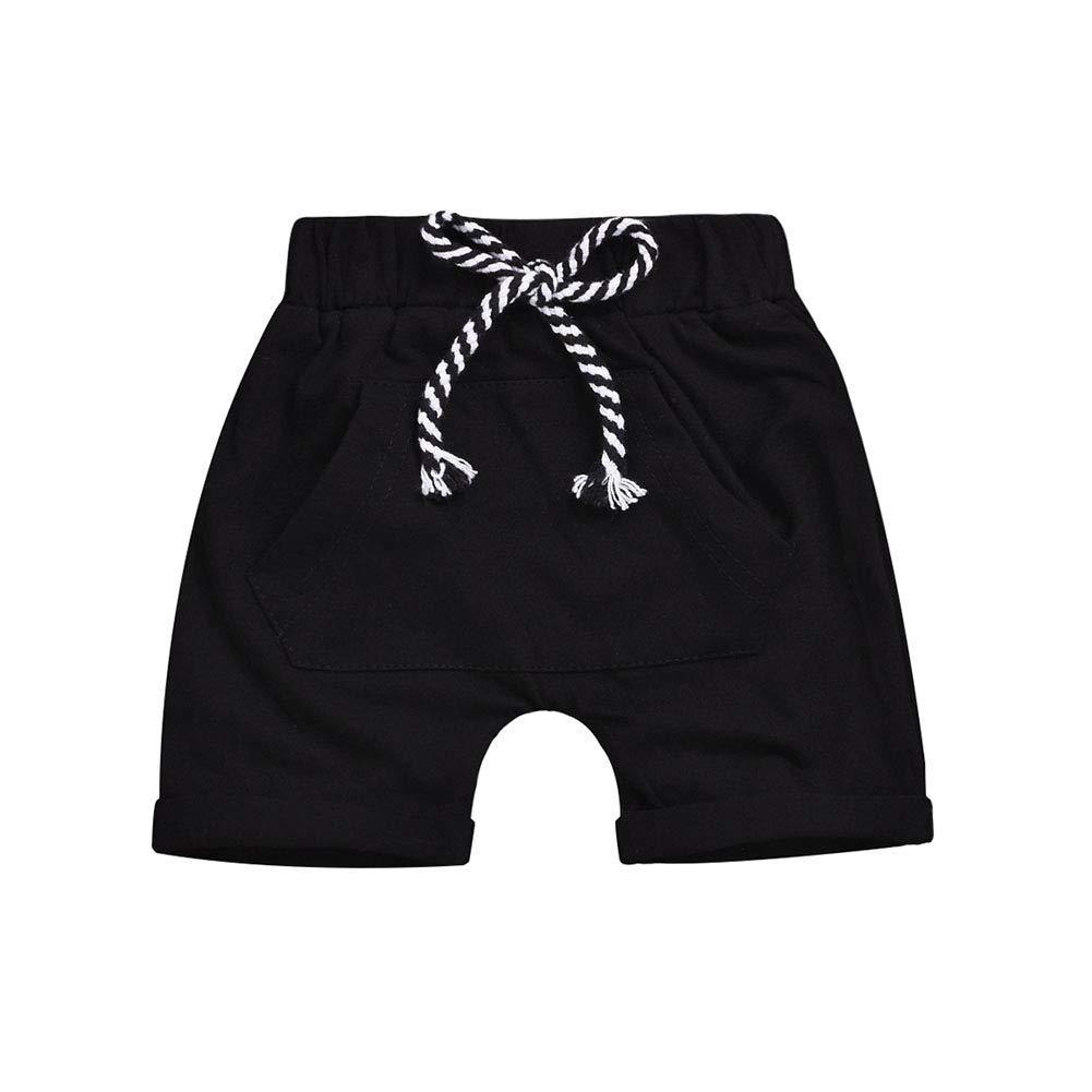 DCUTERQ Boys' Summer Cotton Shorts - Soft Casual Harem Pants with Pockets for Toddlers | Perfect for Playtime, Beach & Outdoor Activities