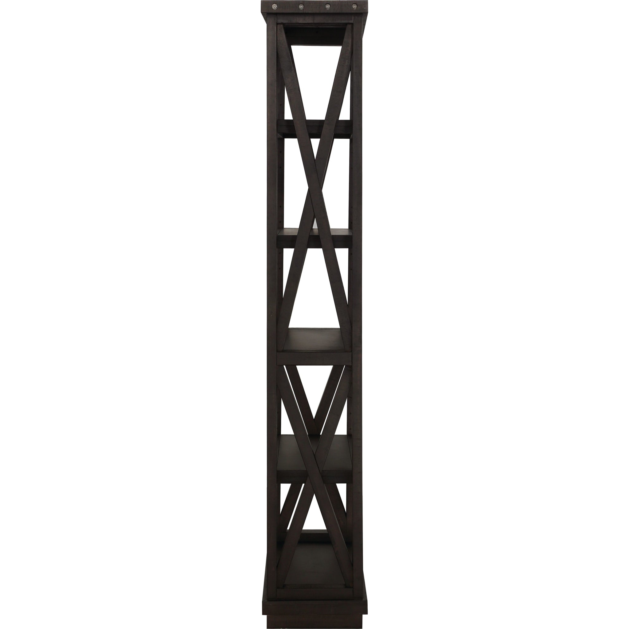 Yosemite 82x39 Inch Solid Wood Bookshelf - Rustic Cafe Style for Living Room, Office & Library - Durable & Stylish Storage Solution