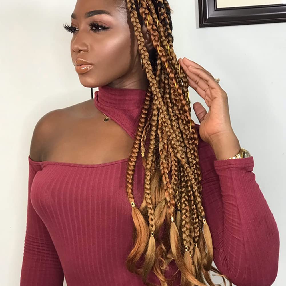Amir Hair 8-Pack 20-Inch French Curly Braiding Hair - Pre-Stretched Synthetic Hair Extensions in Loose Wave (Colors 27/30) for Protective Styles & Natural Looks | Perfect for Box Braids, Crochet Styles & Everyday Wear