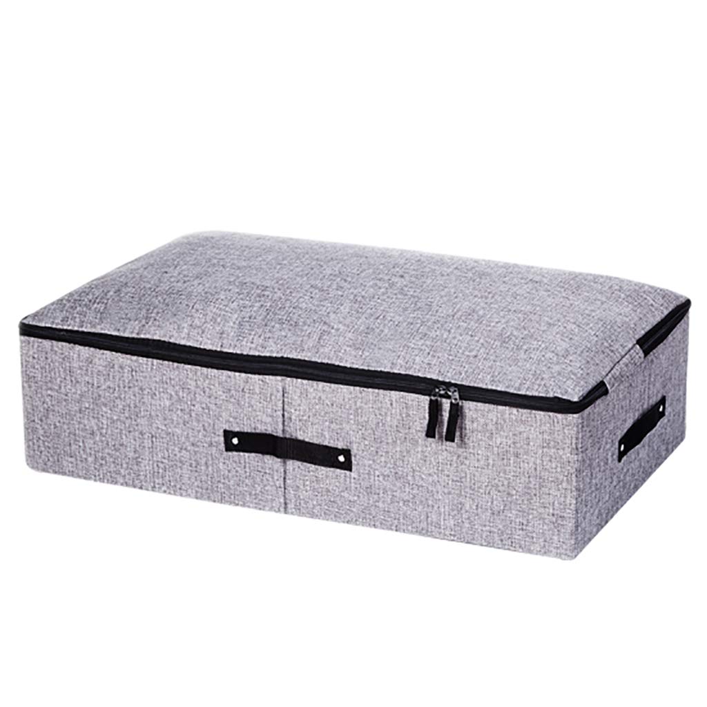Foldable Fabric Storage Bin with Zipper Lid - Collapsible Multicolor Breathable Storage Box with Handles, Large Closet Organizer for Bedroom, Home & Office (Dark Gray, 70x40x18cm) - Perfect for Clothes, Toys & Seasonal Storage