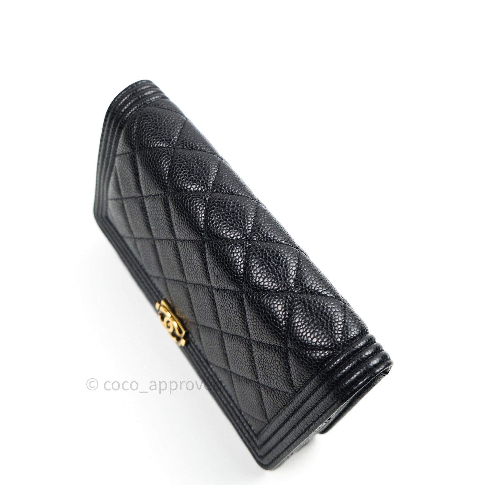 Chanel Boy Wallet on Chain WOC Black Caviar Leather with Gold Hardware - Luxury Crossbody Bag for Women, Perfect for Evening Events & Daily Use