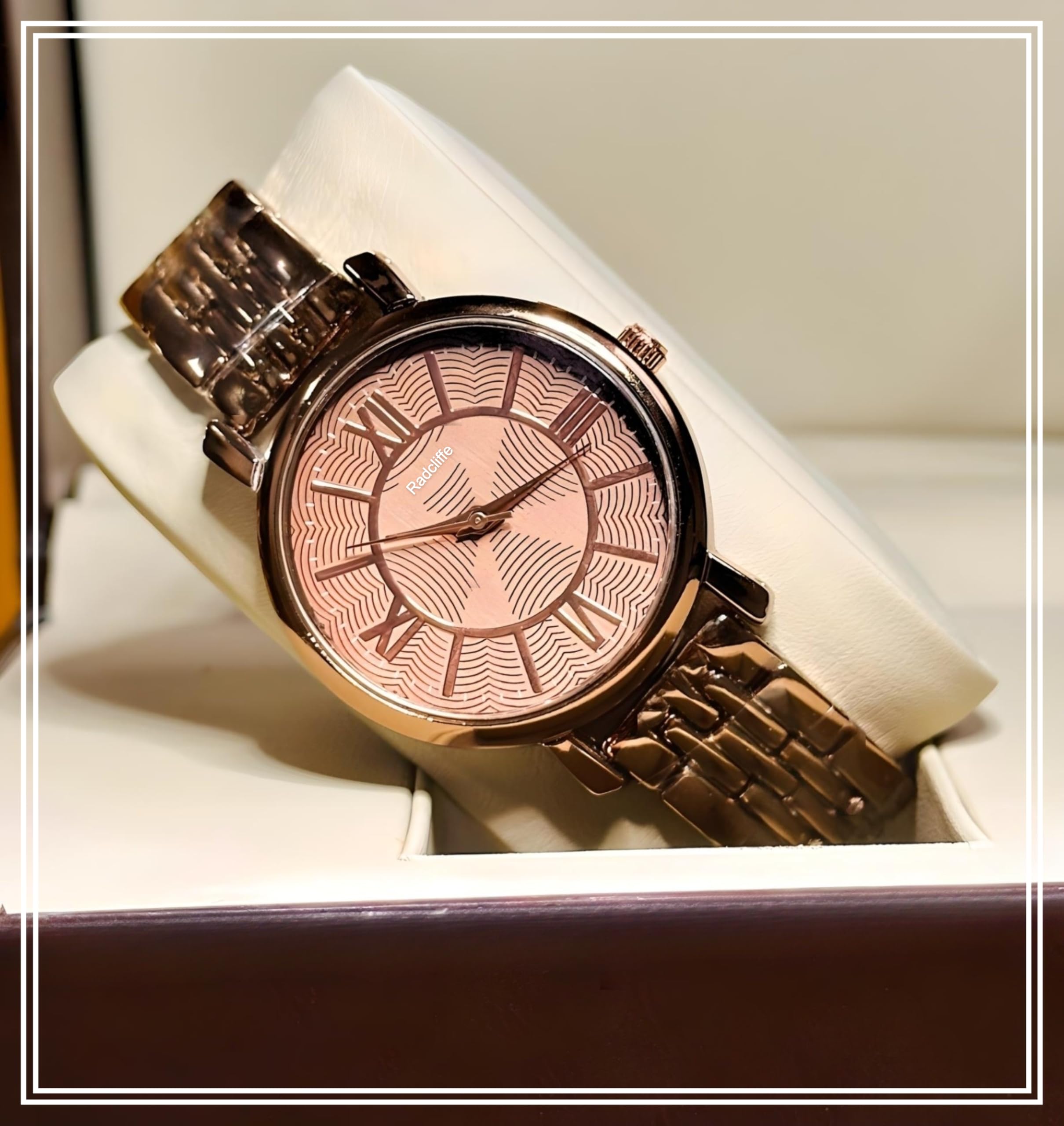 NIJAMRUT Women's Stainless Steel Fashion Watch - Elegant Belt Design Ladies Wristwatch, Water Resistant for Daily Wear - Perfect for Office, Party & Casual Outfits