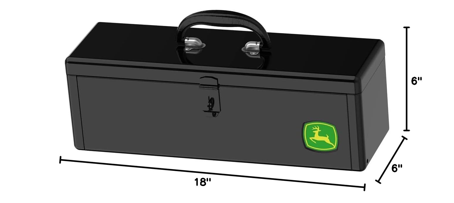 John Deere RE275591 Heavy-Duty Toolbox for Tractors & Farm Equipment - Durable Storage for Tools & Accessories | Perfect for Farming, Construction & Outdoor Work