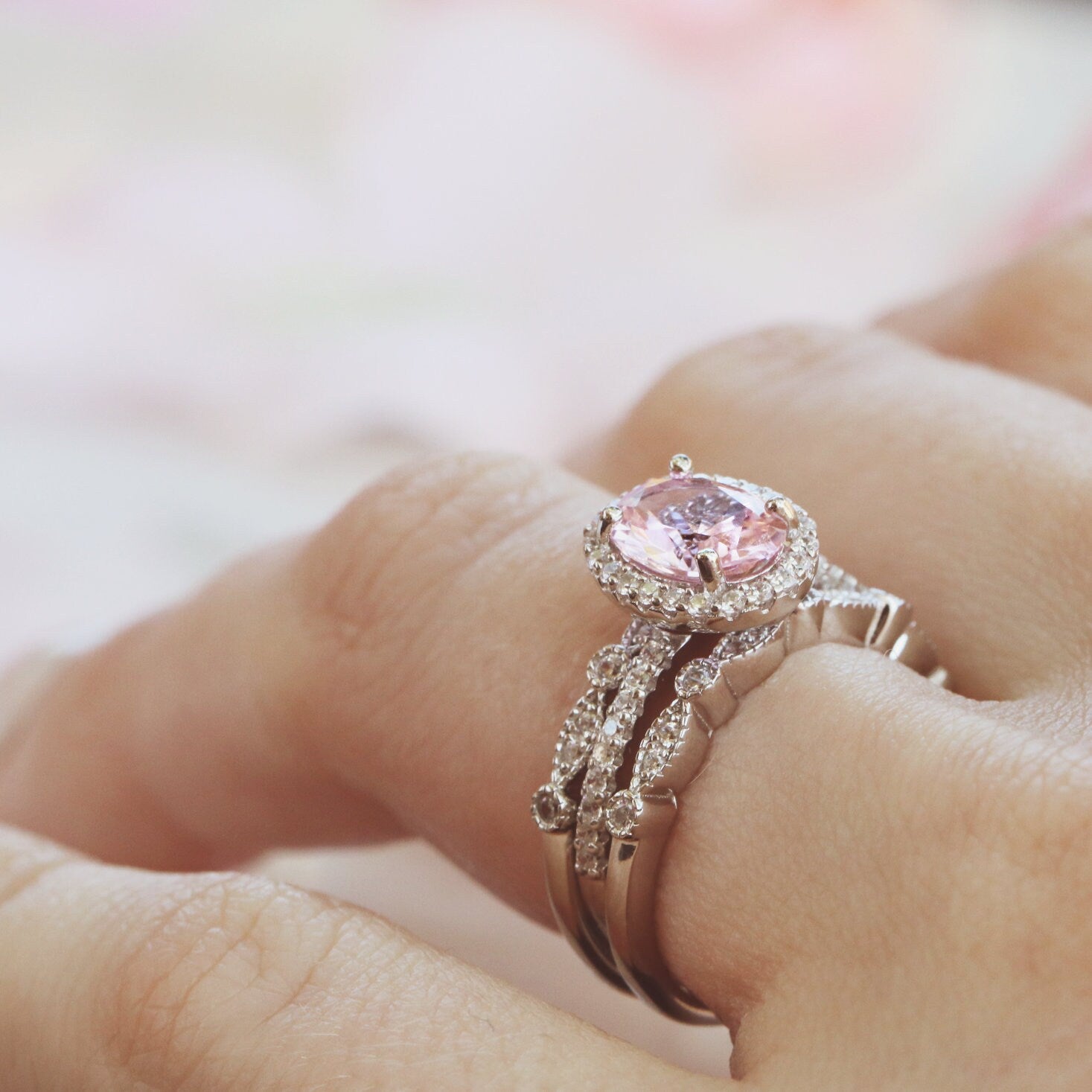 Pink Tourmaline Sterling Silver Ring - Elegant Iris Oval Gemstone Jewelry for Women | Perfect for Engagement, Anniversary & Special Occasion Gifts