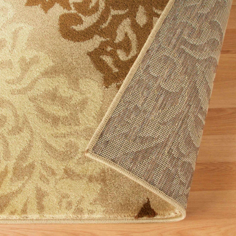 Danvers Contemporary Floral Damask Indoor Area Rug - Soft Non-Slip Living Room Carpet for Bedroom, Dining Room & Home Decor