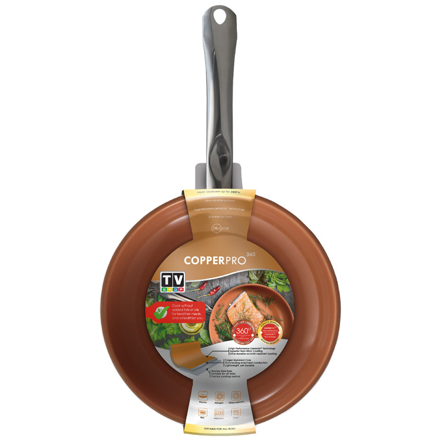 Copper Pro 361 - Premium Copper Cookware Set for Professional Chefs & Home Cooking | Perfect for Sautéing, Frying & Healthy Meal Prep