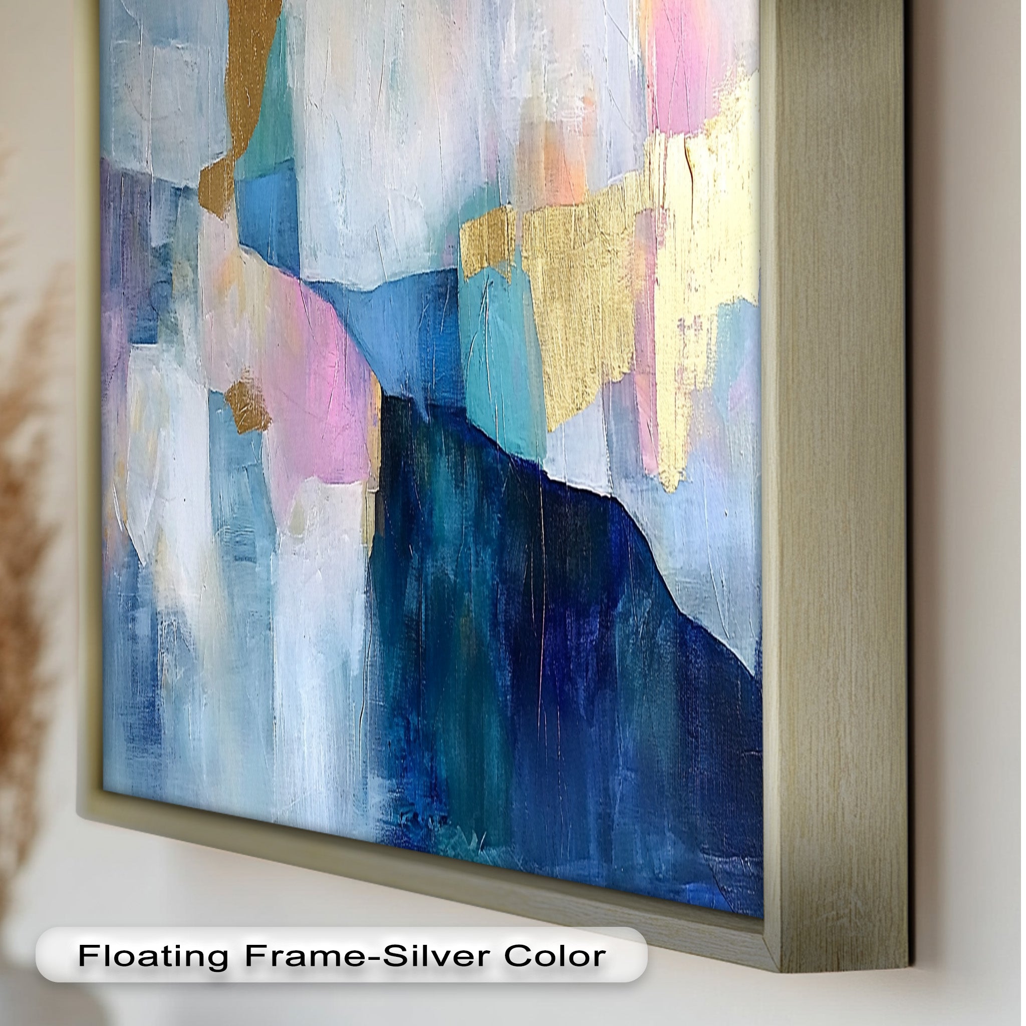Blue Horizon Abstract - Modern Oil Painting on Canvas, Handmade Wall Art for Living Room, Bedroom & Office Decor