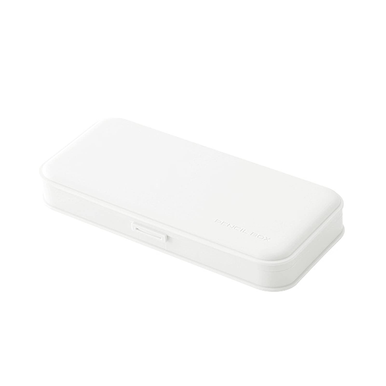 Heavy Duty Multi-Functional Pencil Case - Semi Transparent Plastic School & Office Organizer with Hinged Lid & Snap Closure - Perfect for Pencils, Pens, Drill Bits & Desk Supplies (White) - Ideal for Students, Artists & Office Professionals