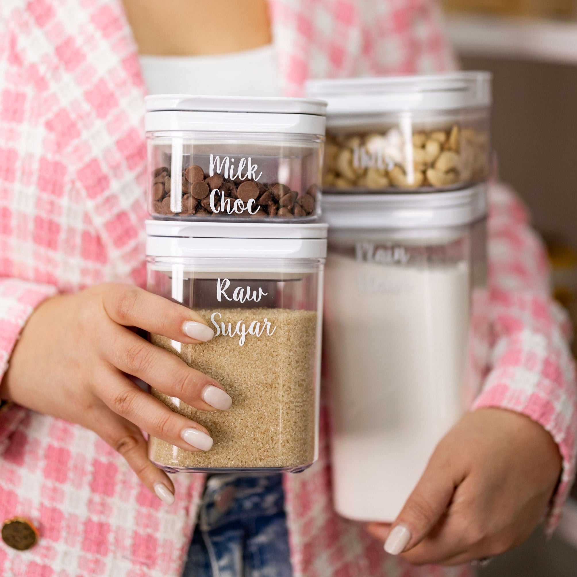 Premium White Flip Top Canister 450ml - Airtight Food Storage Container for Kitchen, Pantry & Office - Ideal for Coffee, Tea, Sugar & Dry Goods