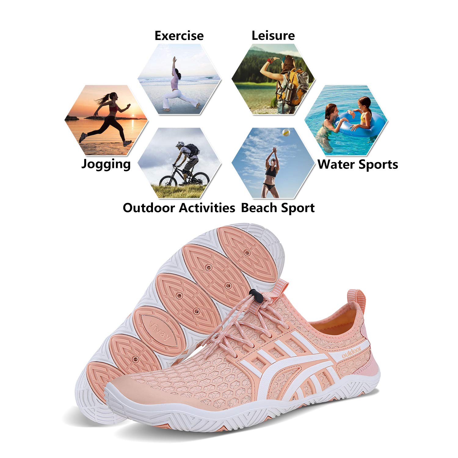 Best Water Shoes for Men & Women - Quick Dry Barefoot Aqua Socks for Swimming, Surfing, Beach, Pool, Yoga & Outdoor Activities - Lightweight & Comfortable for Travel & Water Sports