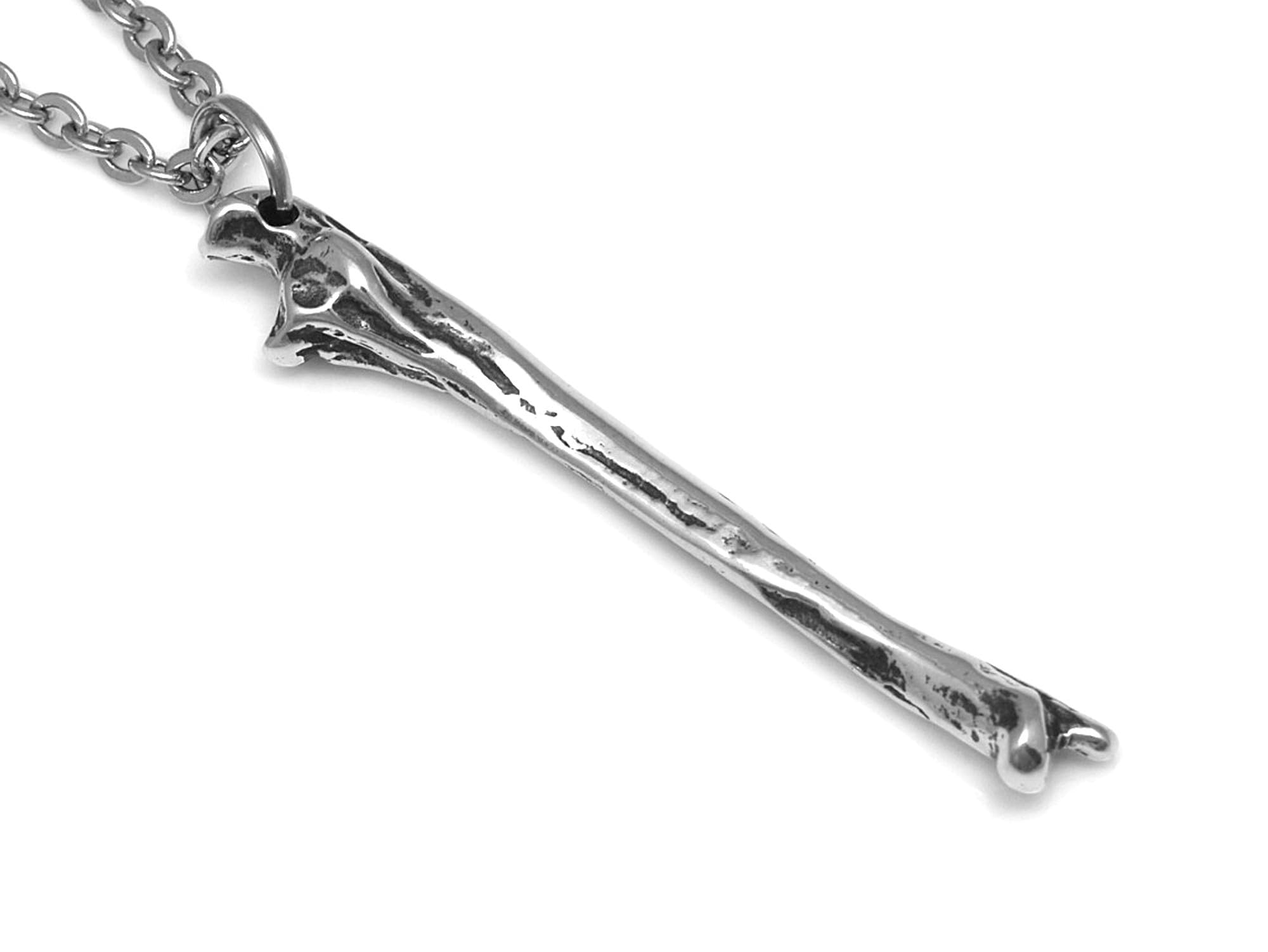 Human Ulna Bone Pendant Necklace - Anatomical Osteology Jewelry for Science Enthusiasts & Medical Students - Perfect for Halloween, Gothic Fashion & Anatomy Lovers