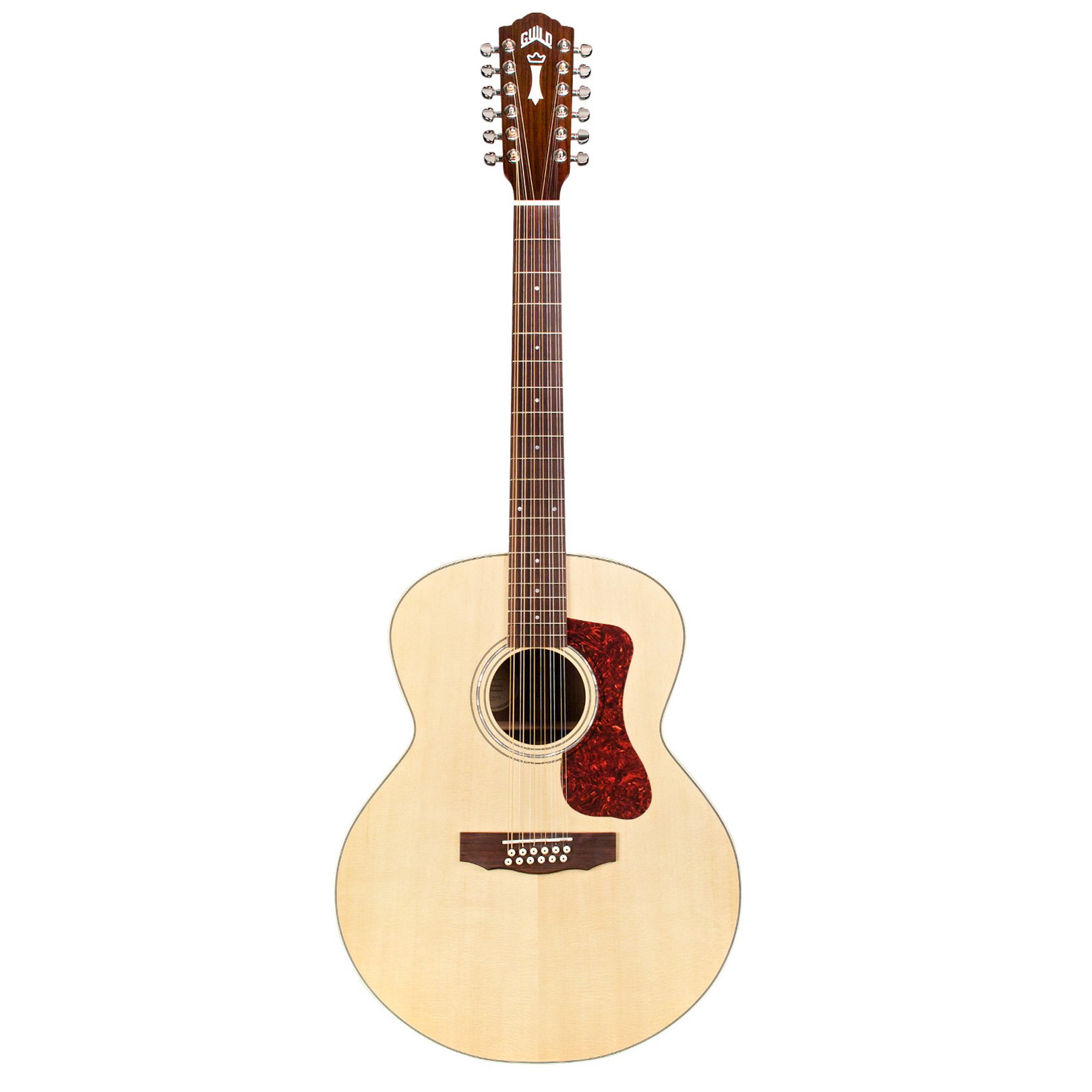 Guild F-1512 12-String Acoustic Guitar Natural Finish - Premium Quality for Performances, Recording & Home Practice
