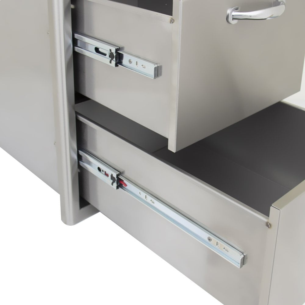 Blaze Grills BLZDRW2R 16-Inch Double Access Drawer for Outdoor Cooking - Perfect for BBQ, Grilling, and Backyard Entertaining