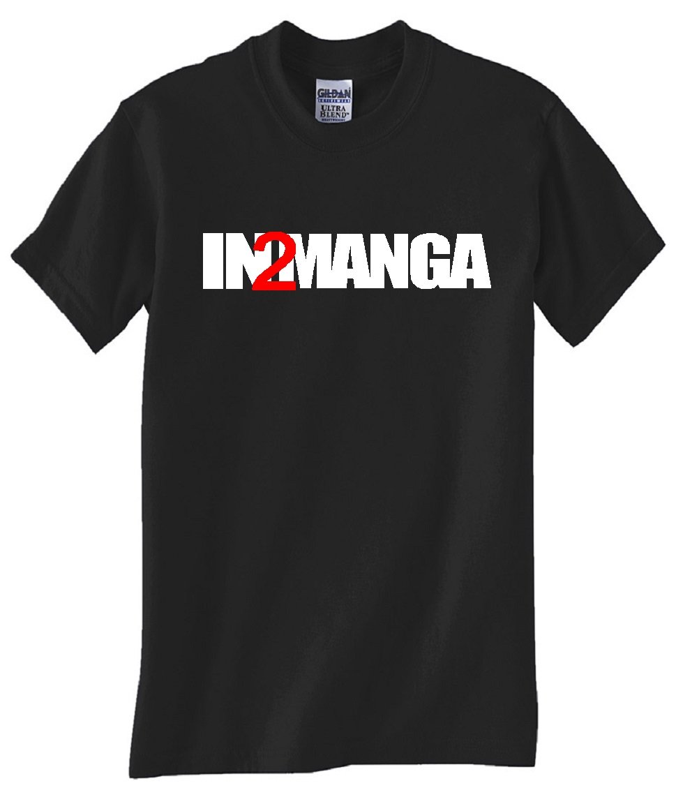 Gildan Men's 2-Pack Black Manga Graphic T-Shirts - Soft Cotton Short Sleeve Tees for Casual Wear & Anime Fans
