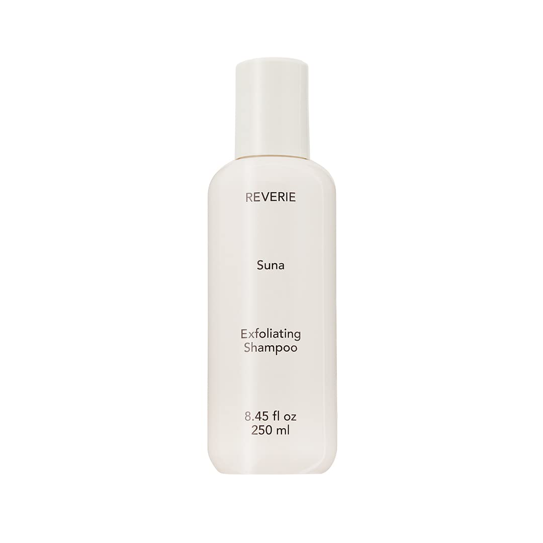 REVERIE Suna Natural Exfoliating Shampoo - Sulfate & Silicone Free, Color Safe, Clean Hair Care for All Hair Types (8 fl oz | 250 ml) - Gentle Scalp Scrub for Dry, Oily & Dandruff-Prone Hair