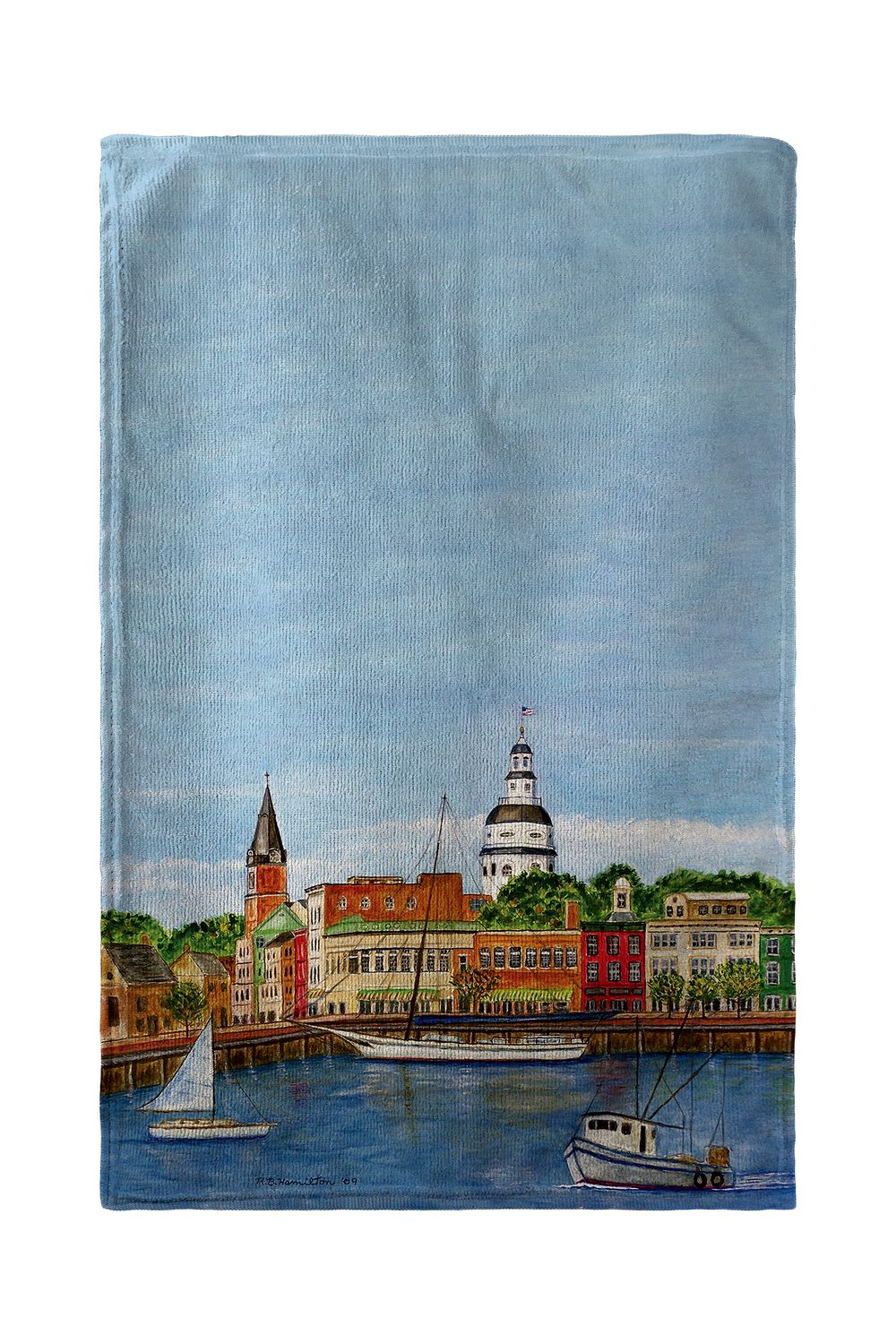 Annapolis City Dock Beach Towel - Premium Quick-Dry Sand-Free Towel for Pool, Beach & Travel - Lightweight & Absorbent for Swimming, Sunbathing & Outdoor Activities