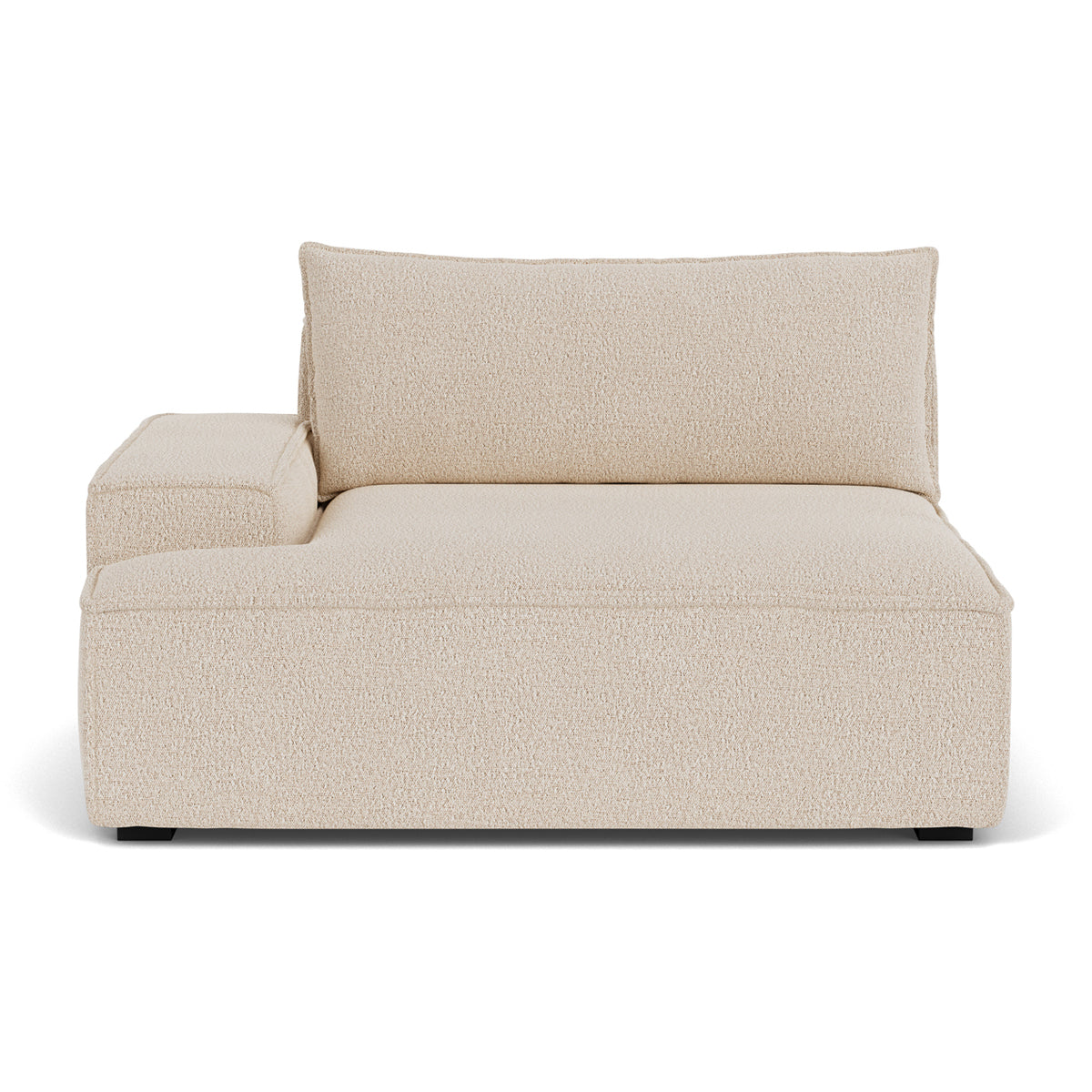 Daphne Boucle 1-Seater Left Arm Modular Sofa - Modern Compact Loveseat for Small Spaces, Apartments & Cozy Living Rooms