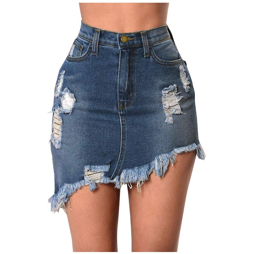 Women's Fashion Washed Denim Mini Jean Skirts - Sexy Summer Shorts for Casual Outings, Beach Trips & Night Out