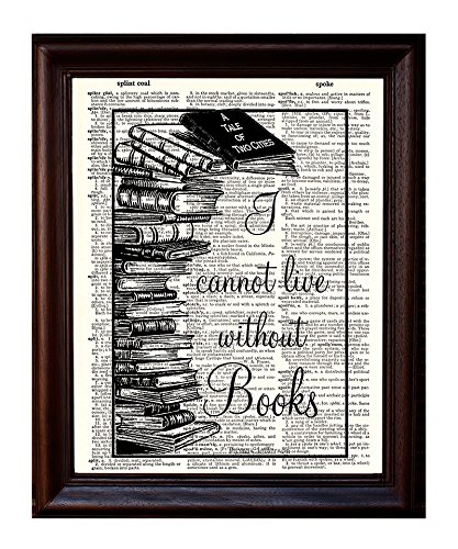 Dictionary Art Print - Inspirational Book Lover Gift for Home & Office Decor - Perfect for Libraries, Study Rooms & Reading Nooks