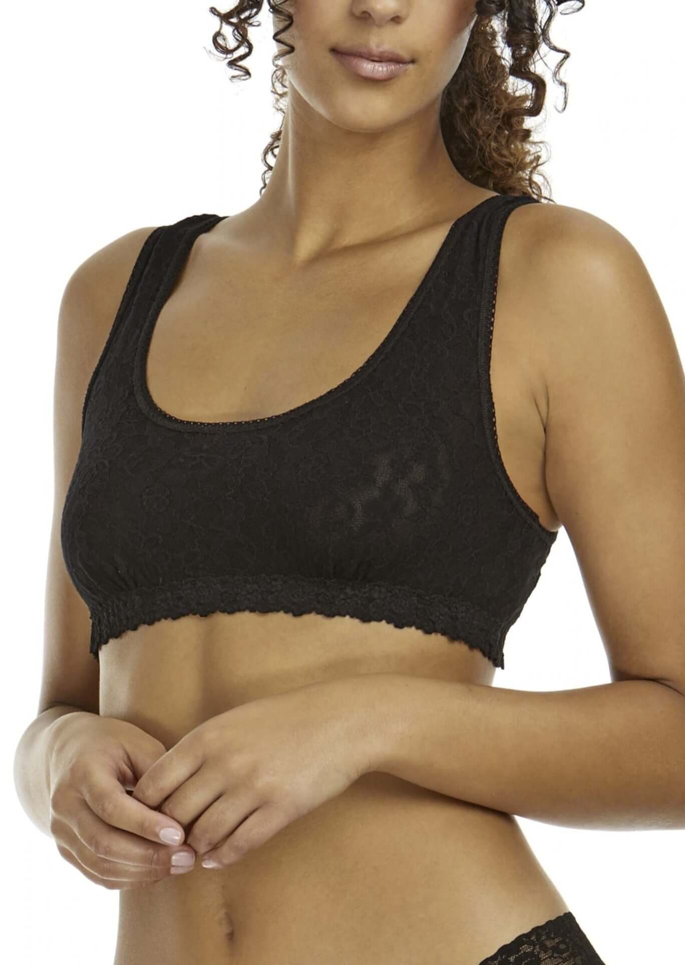 Hanky Panky Scoop Neck Lace Bralette - Women's Comfortable Underwire-Free Bra - Perfect for Everyday Wear, Date Nights & Layering Under Clothes