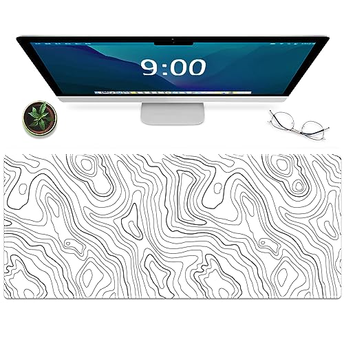 Topographic Map White