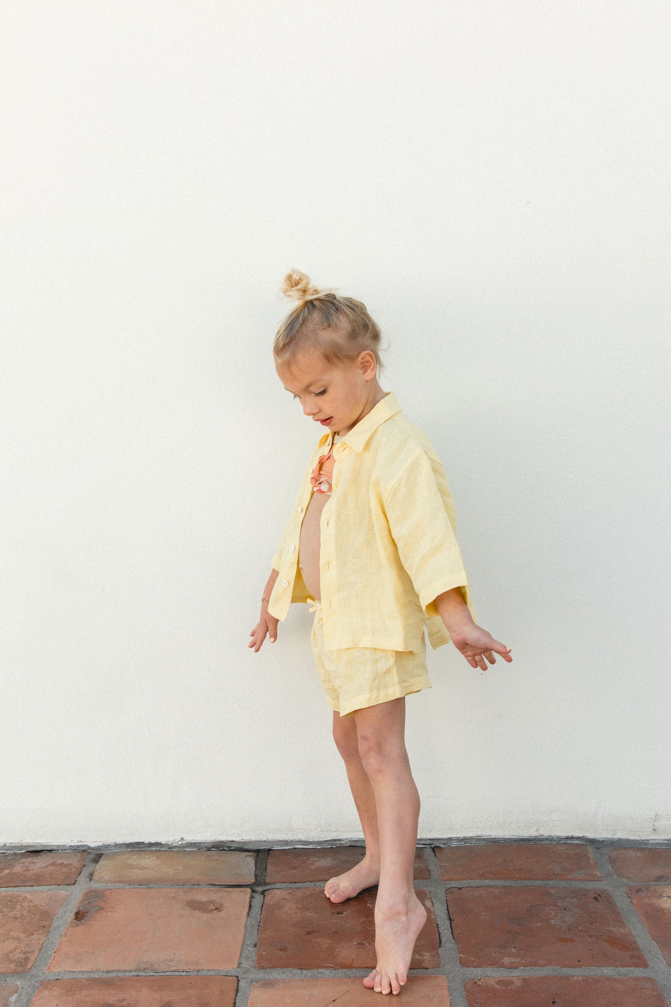 Capri Kids Linen Top for Girls - Soft Breathable Summer Tunic - Casual & Beach Wear - Perfect for Outdoor Play, Vacation & Family Photos