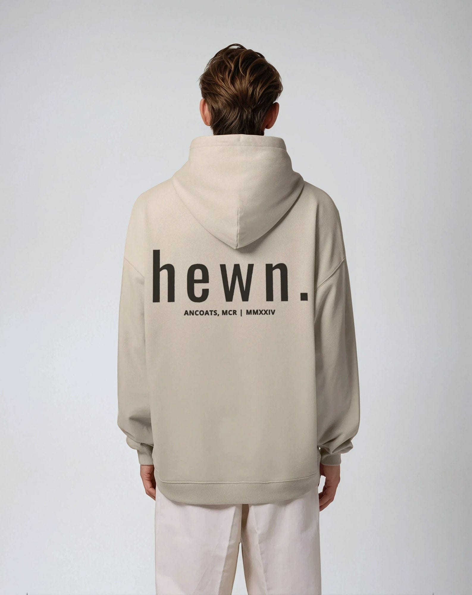 Premium Men's Organic Cotton Oversized Hoodie - Soft & Comfortable Pullover Sweatshirt for Casual Wear | Limestone Grey | Perfect for Lounge, Streetwear & Winter Layering