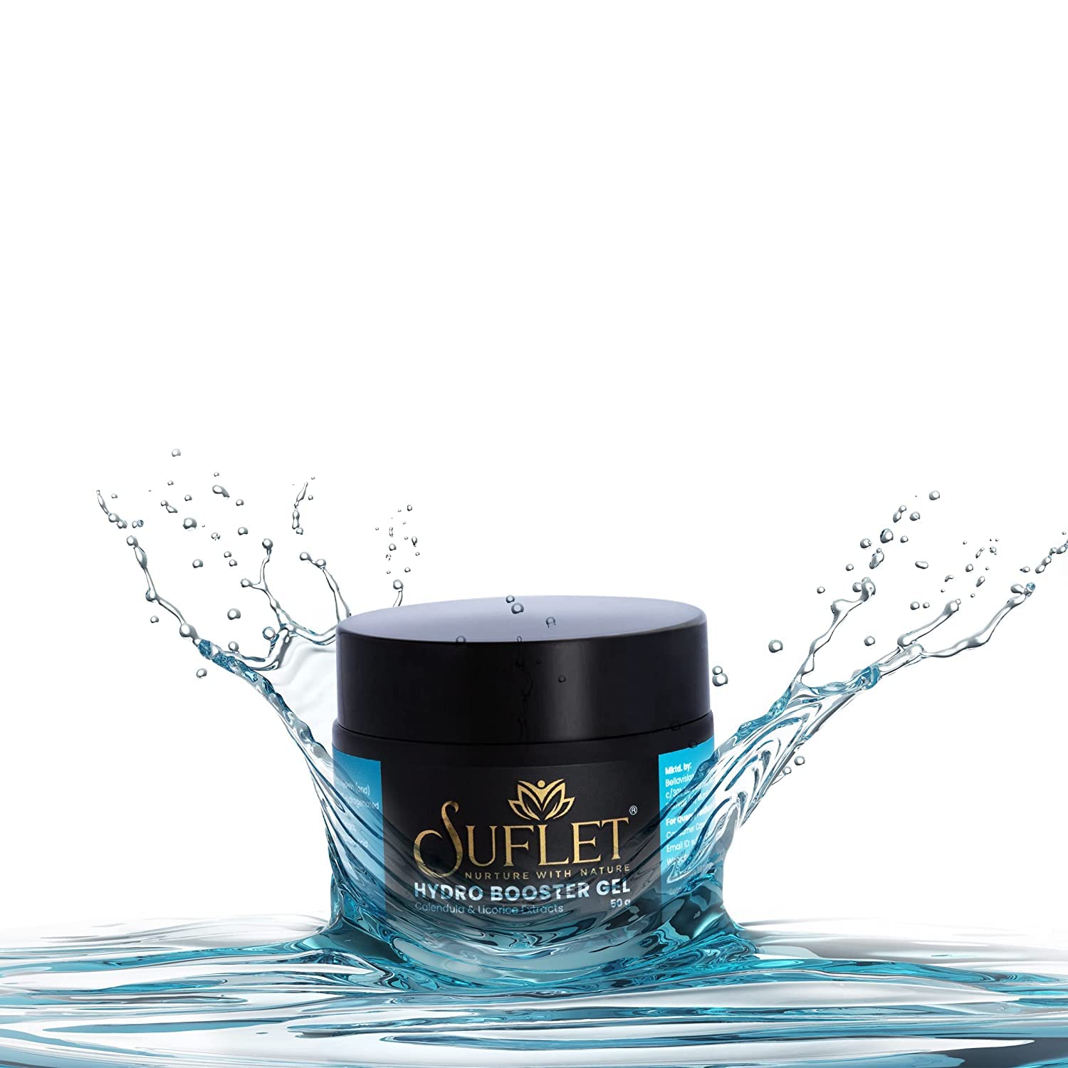 Suflet Calendula & Licorice Extracts Face Moisturizer & Body Lotion Set - Hydrating Hydro Booster Gel & Natural Skin Firming Facial Scrub - 50g x 2 + 250ml - Perfect for Daily Skincare Routine & Spa-Like Home Treatment