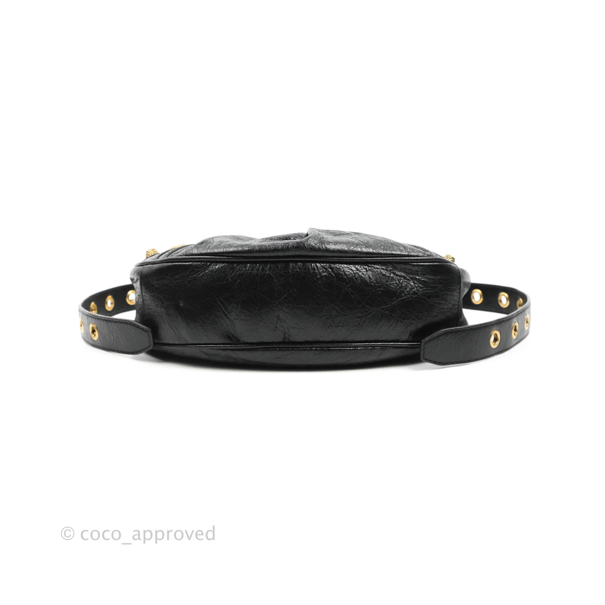Balenciaga Le Cagole Shoulder Bag in Black Calfskin with Gold Hardware - Luxury Crossbody Purse for Women, Perfect for Night Out, Date Night & Party