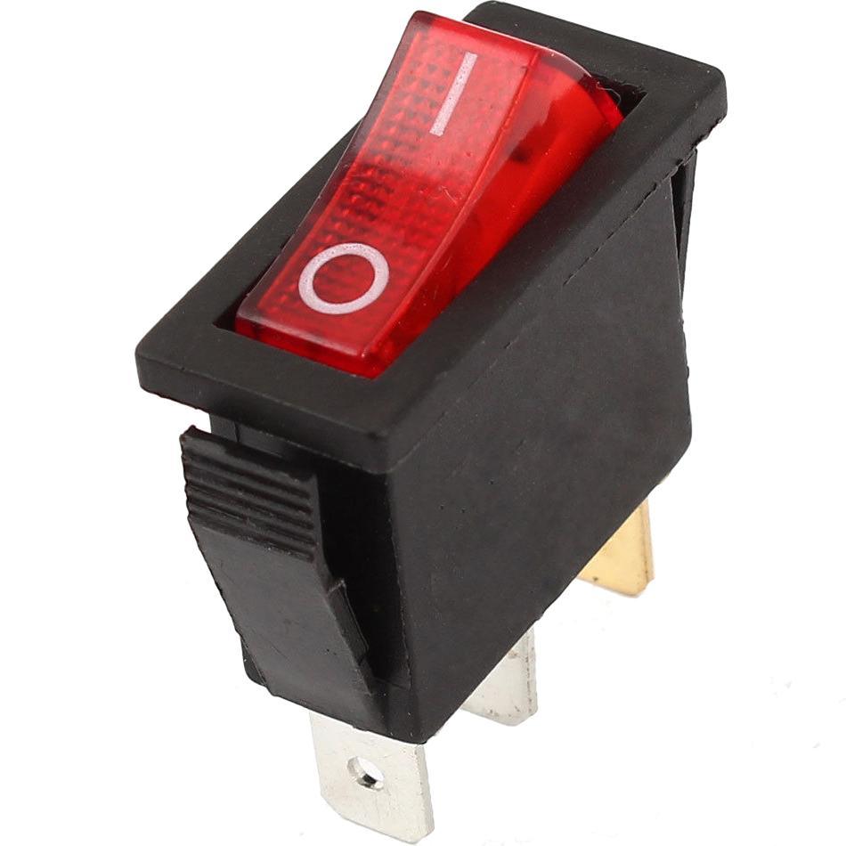 20A 125V Red Light Manual Rocker Switch for 12V Automotive Electric Fan - Perfect for Car, Truck, RV & Marine Cooling Systems