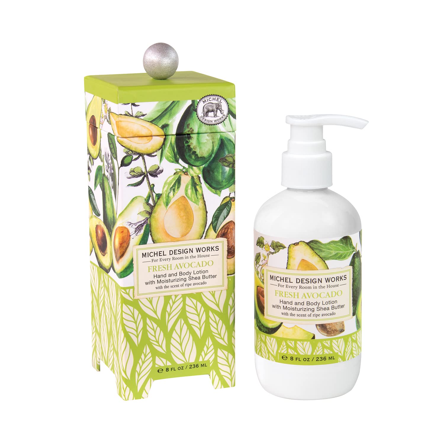 Michel Design Works Hand and Body Lotion - Fresh Avocado Scent, Moisturizing Cream for Dry Skin | Perfect for Daily Hydration, Spa Days & Gift Giving