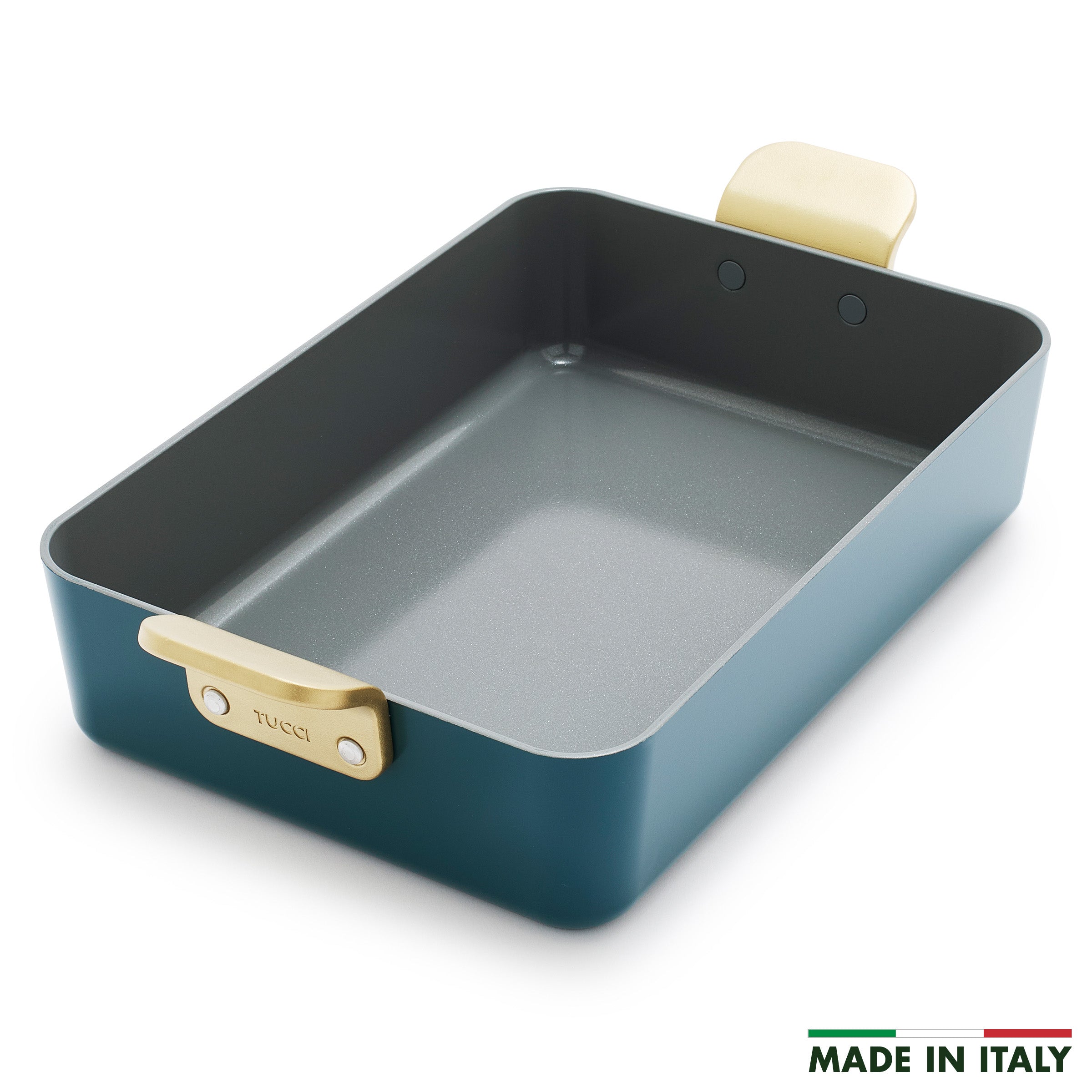 Stanley Tucci™ Ceramic Nonstick Lasagna Pan - 13x9 Inch Oven Safe Baking Dish, Eco-Friendly & PFOA-Free Cookware in Venetian Teal - Perfect for Lasagna, Casseroles & Family Dinners